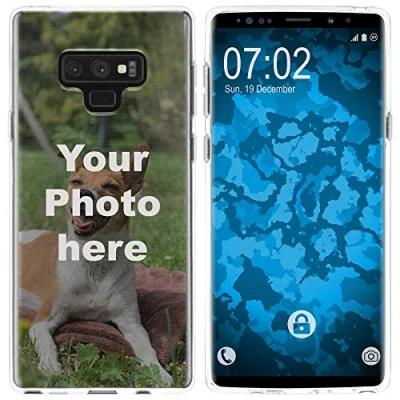 Abbildung von PhoneNatic Custom Hülle kompatibel mit Galaxy Note 9 in Schwarz Personalisiert zum selbst gestalten eigenem Foto ganz individuell