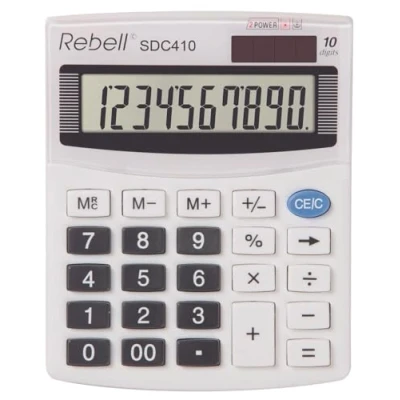Abbildung von Rebell Tischrechner SDC 410 weiß/schwarz