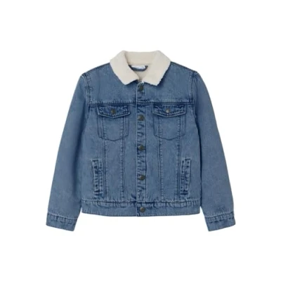 Abbildung von NAME IT Jungen Nkmjack Teddy DNM Jacket 1101 ov N Jeansjacke, Medium Blue Denim, 152