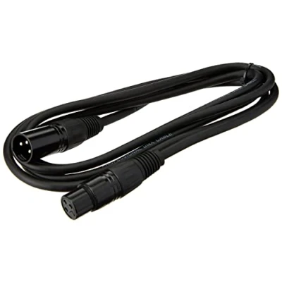 Abbildung von Pulse PLS00266 DMX Kabel, 3 polig, XLR Stecker auf Buchse, 2 m, Schwarz
