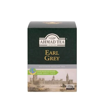 Abbildung von Ahmad Tea Earl Grey Schwarzer Assam &amp; Ceylon Tee mit Bergamotte Größere Teeblätter, Lose 250g