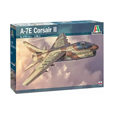 Abbildung von Italeri 2797S 1:48 A 7E Corsair II, originalgetreue Nachbildung, Modellbau, Basteln, Hobby, Kleben, Plastikbausatz, Zusammenbauen, Marineblau, Small, Navy Blue