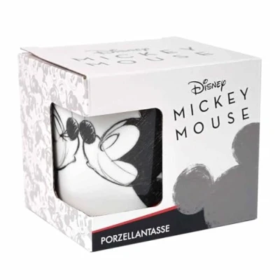 Abbildung von Geda Labels GmbH Tasse Mickey Kiss Sketch, Porzellan, Rot, 350 ml, spülmaschinengeeignet