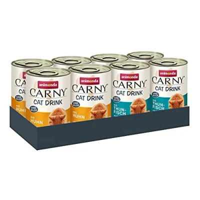 Abbildung von animonda Carny Cat Drink, Ergänzungsfuttermittel für Katzen, Mixpack mit Huhn + Thunfisch, 8 x 140 ml