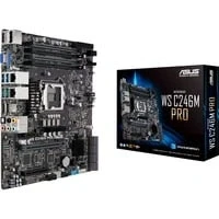 Abbildung von ASUS WS C246M PRO Workstation Mainboard (Micro ATX, Intel Skylake / Refresh Serie, LGA 1151 2, 4x DDR4 2666 MHz ECC, PCIe 3.0, SATA, M.2, NVME, Dual LAN)