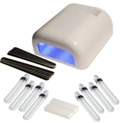 Abbildung von Sina Lichthärtungsgerät UV Lampe 8 Röhren weiß Gel + Timer