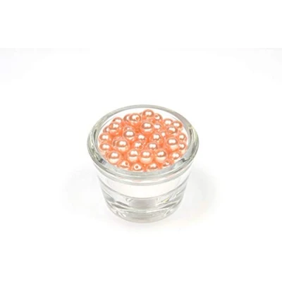 Abbildung von 50 Perlen 8mm apricot 714 // Kuststoffperlen Bastelperlen Drahtsterne Wachsperlen Perlenkette Kunstperlen
