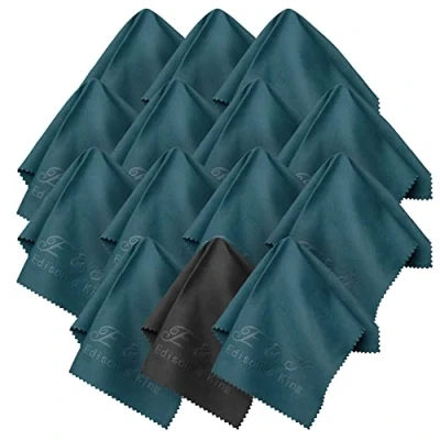 Abbildung von Edison &amp; King Brillenputztuch, Mikrofasertücher Multipack Mikrofasertuch (Microfaser, 20x20 cm, 14er Pack, Optikerqualität)