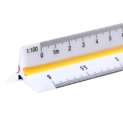 Abbildung von Aruicheng Dreikantmaßstab 30 cm Maßstab Lineal Architektonisches Kunststoff Metrische Skalen 1:20 1:25 1:50 1:75 1:100 1:125