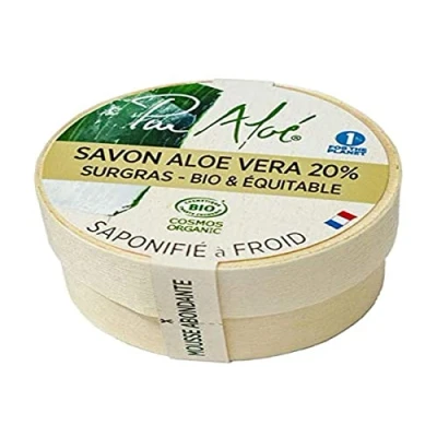Abbildung von Ciel d&#039;Azur Labs Bio Seife Surgras Pur Aloé 20% Aloe Vera &amp; fair kalt verseift ideal für trockene und empfindliche Haut zertifiziert Cosmos Organic 99,9% natürlichen Ursprungs