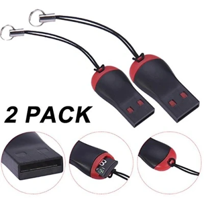 Abbildung von PROtastic® USB 2.0 Micro SD Mini Speicherkartenleser und Schlüsselanhänger. Ideal für GoPro, Xiaomi, SJCAM Action Kameras.