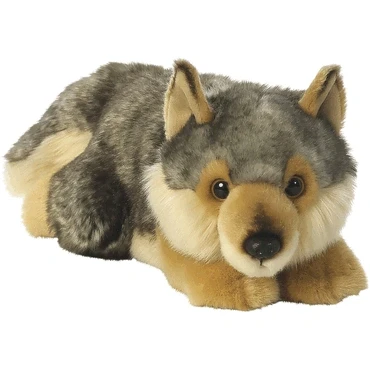 Abbildung von Aurora World 26264 Puffin MiYoni Wolf Lying Plüsch, 0 Monate to 99 Jahre , Mehrfarbig, 11 Zoll