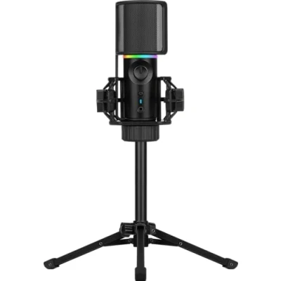 Abbildung von Streamplify MIC Gaming Mikrofon PC RGB Streaming mit Stativ und Stummschalttaste USB für Podcast Microphone Stand