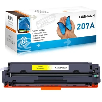 Abbildung von LOSMANN 207A W2212A Mit Chip Toner Kompatibel für HP 207X W2212X Ersatz Color Laserjet Pro MFP M283fdw M255dw M282nw M283fdn M255nw (Gelb)
