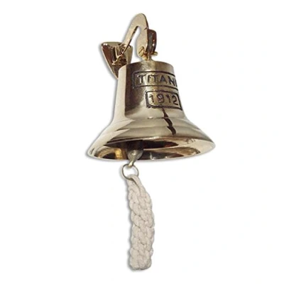 Abbildung von zeitzone Nostalgische Schiffsglocke Titanic Messing Glocke 19cm