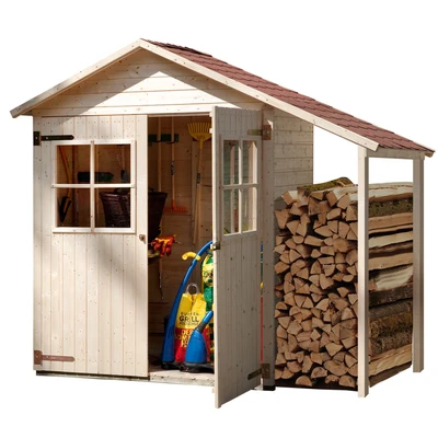 Abbildung von weka Garten Geräteschrank &quot;Gr. 2&quot;, BxTxH: 224x87x216 cm, mit Schleppdach