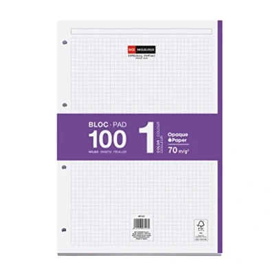 Abbildung von Miquel Rius 7427 Schreibblock 100 H kariert, 5 x 5, Violett