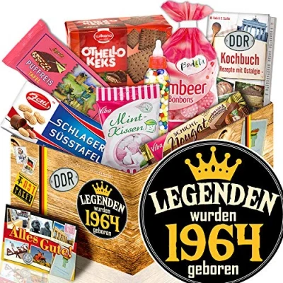Abbildung von Legenden 1964 / Suessigkeiten Box DDR/Geburtstag 60.