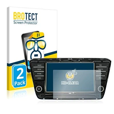 Abbildung von BROTECT (2 Stück Schutzfolie für Skoda Columbus Superb 2017 Infotainment System 8&quot; Displayschutz Folie Ultra Klar
