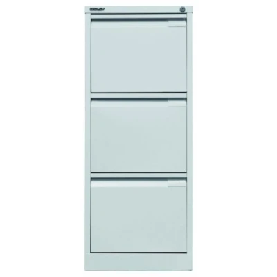 Abbildung von BISLEY Hängeregistraturschrank, einbahnig, DIN A4, 3 HR Schubladen, Metall, 645 Lichtgrau, 62.2 x 41.3 101.6 cm