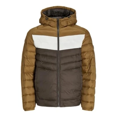 Abbildung von JACK &amp; JONES Herren Jjesprint Puffer Hood Pufferjacke, Mulch/Detail:Monks Robe/Moonbeam Blocking, L