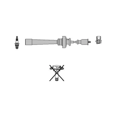 Abbildung von HITACHI 134613 Zündkabelsatz MITSUBISHI: Space Star, COLT 5, GALANT 6