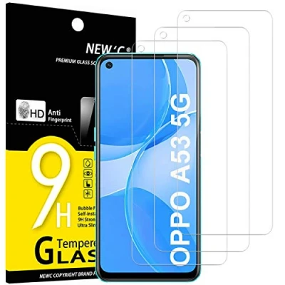 Abbildung von NEW&#039;C 3 Stück, Panzer Schutz Glas für Oppo A53 5G, Frei von Kratzern, 9H Härte, HD Displayschutzfolie, 0.33mm Ultra klar, Ultrabeständig