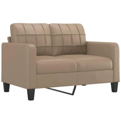 Abbildung von vidaXL Sofa 2 Sitzer Cappuccino Braun 120 cm Kunstleder