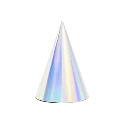 Abbildung von Mellilu Glänzende Party Hütchen 17 cm 6 St. Holographisch Irisierend Geburtstag Silvester