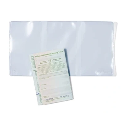 Abbildung von HERMA 5044 Ausweishülle für 3 Karten transparent, 25 Stück, fach Ausweishalter zum Schutz Kfz Scheine &amp; EU Führerscheine, Plastik Kartenhüllen Schutzhüllen Set, durchsichtig