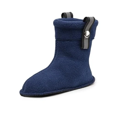 Abbildung von Ladeheid Kinder Gummistiefel Stiefelsocken mit Verschluss Wärmende Socken für Regenstiefel LA CA 01 03 04 (Marineblau, 34/35 EU)
