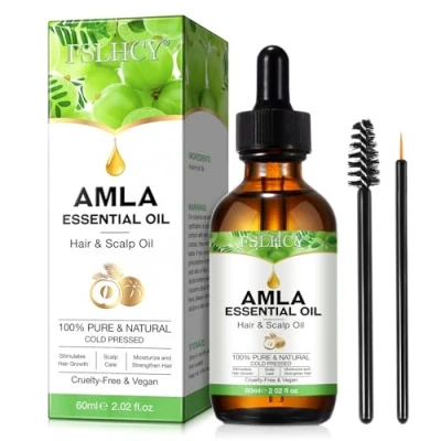Abbildung von Amla Öl 60ML Haaröl Für Haare &amp; Kopfhaut zur Pflege, Reduziert Haarausfall Gesundes Haarwachstum, Nährt die Kopfhaut, Augenbrauen und Wimpern