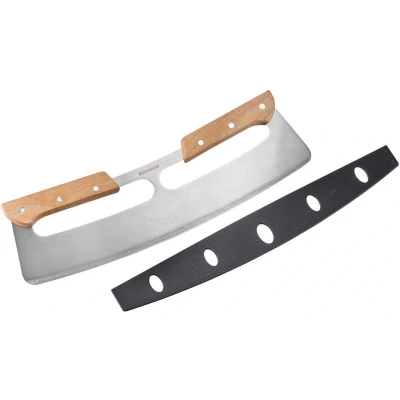 Abbildung von WESTMARK Pizzaschneider &quot;Pro&quot;, (1 tlg.), Wiegemesser, Edelstahl mit Holzgriff