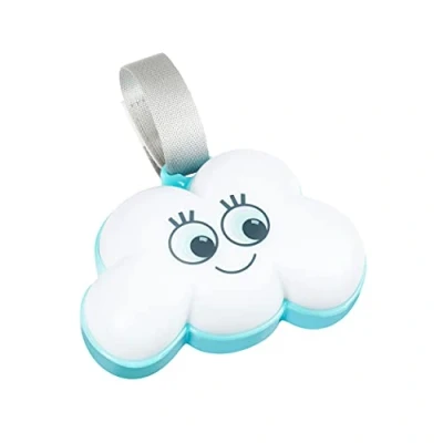 Abbildung von Badabulle B015006 Nachtlicht Wolke, Spieluhr mit 15 Melodien, 6 Lichtfarben, Klettverschluss für Kinderbett, mehrfarbig