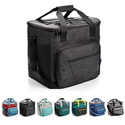 Abbildung von meteor 30L Kühltasche 36x25x33cm Isolier Tasche Lunch Kühlbox Picknick EIS Campingtasche Picknicktashe Outdoor Reisentashe (schwarz)