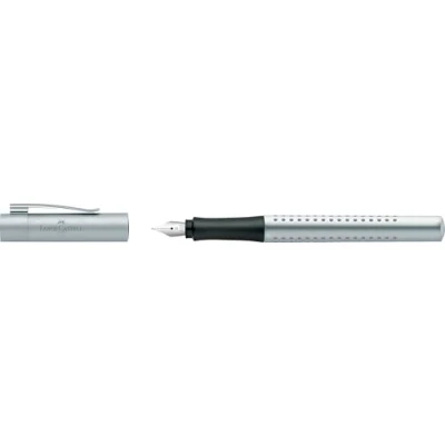 Abbildung von Faber Castell Kugelschreiber/Füllfederhalter Grip 2011 (Feder B, silber, 1 stück (1er Pack))