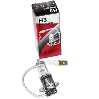 Abbildung von 1x Halogen H3 Scheinwerferlampe Birne 55W 12V Abblendlicht Fernlicht Glühlampen E Prüfzeichen Sockel PK22S Warm Weiß
