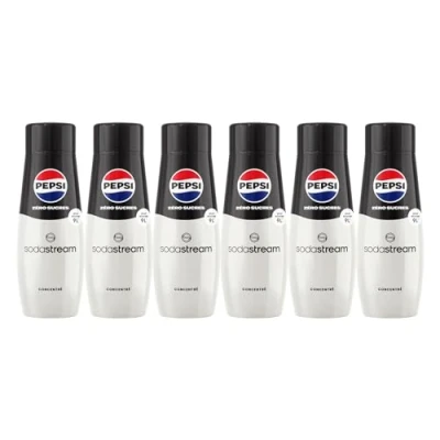 Abbildung von SodaStream Sirup Pepsi Max 1x Flasche ergibt 9 Liter Fertiggetränk, Sekundenschnell zubereitet und immer frisch, Cola free 440 ml, 6er Pack (6 x ml)