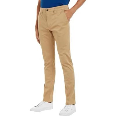 Abbildung von Tommy Hilfiger Herren Hose Bleecker Printed Structure Chino, Grün (Classic Khaki), 29W/29L