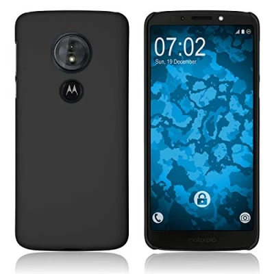 Abbildung von PhoneNatic case kompatibel mit Lenovo Moto G6 Play Hülle schwarz gummiert Hard Cover