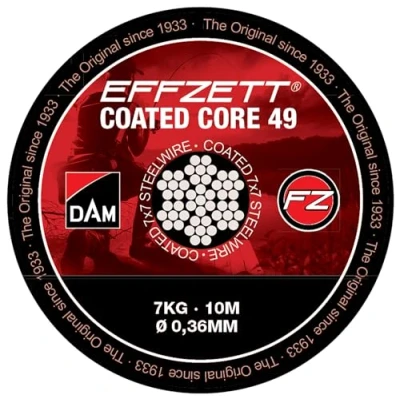 Abbildung von Dam Effzett Coated Core49 Stahlvorfach Brown 10m 7kg Raubfisch Vorfachmaterial