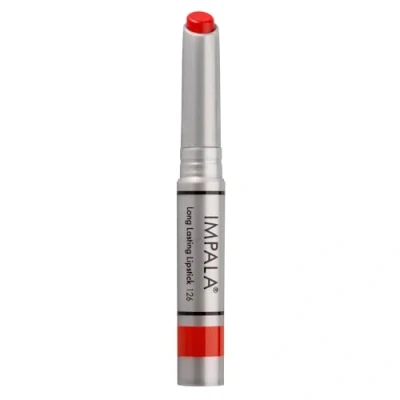 Abbildung von Impala Lang anhaltender Lippenstift Farbe Mattes Orangerot Nº 126 Permanenter Lippenstiftstick Lange Haltbarkeit Feuchtigkeitsspendender