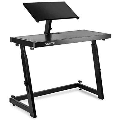 Abbildung von Vonyx DJ Pult höhenverstellbar mit Plattform für Laptop