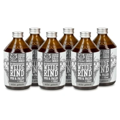 Abbildung von 6 x 525ml Weide Pur &amp; Paleo Rinderbrühe Knochenbrühe 100% BIO Enthält natürliches Protein, Kollagen Low carb Ketogene Diät Superfood Bone Broth