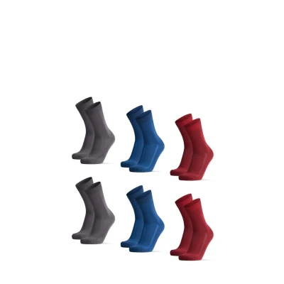 Abbildung von Danish Endurance 6PACK Ultrasoft Socken, Herren, Größe: 39 42, Multicolor grey oxford blue wine red