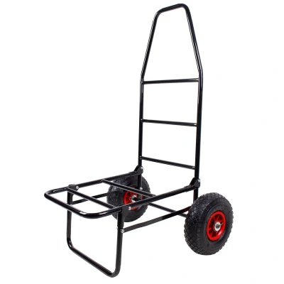 Abbildung von Transportwagen klappbar Luftreifen 100 kg für Angler &amp; Outdoor Schwarz