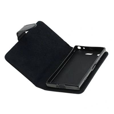 Abbildung von Mobilfunk Krause Book Case Etui Handytasche Tasche Hülle für Sony Xperia XZ1 Compact (Schwarz)