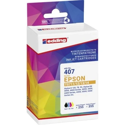 Abbildung von Edding Tintenpatrone kompatibel mit Epson T0711/T0712/T0713/T0714 blac
