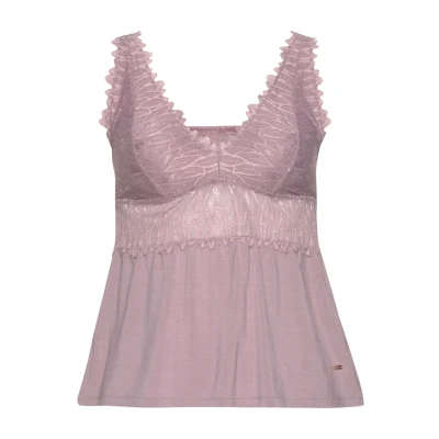 Abbildung von Lascana Spitzen Top, Damen, Größe: 32/34, Mauve