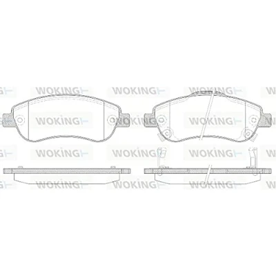 Abbildung von ROADHOUSE 21289.02 Bremsbelagsatz Vorderachse inkl. Verschleißwarnkontakt mit Klebefolie, Schrauben Zubehör HONDA: CR V 4, 3